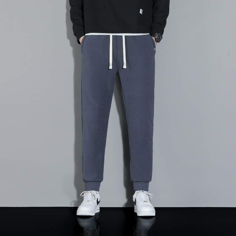 Pantalones de terciopelo de doble cara, pantalones de moda casuales de terciopelo de hombre, pantalones de calentamiento gruesos, pantalones deportivos de hombre grandes.