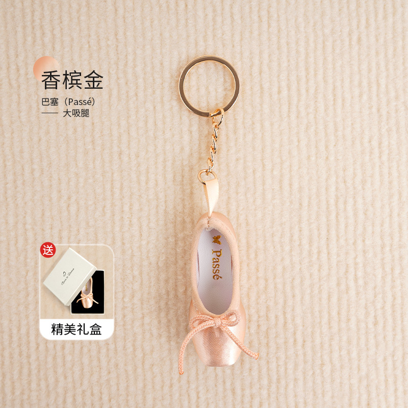 Zapatos de ballet colgante arte llavero zapatos de punta hechos a mano llavero lindo regalo creativo