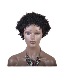 工厂直供跨境专供假发欧美女头套批发价格非洲小卷高温丝化纤发套