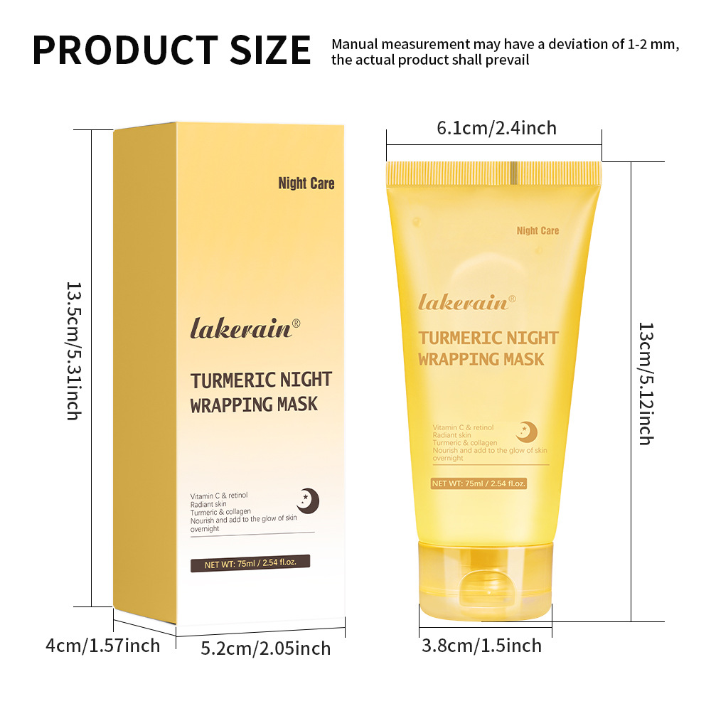 Cross-border lakerain Turmeric Collagen Peel-Off Mask Gentle Hydrating Moisturizing Nighttime Application Mask