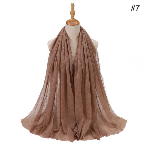 New style cotton and linen bronzing women's turban Indonesian Malay travel shawl scarf wholesale