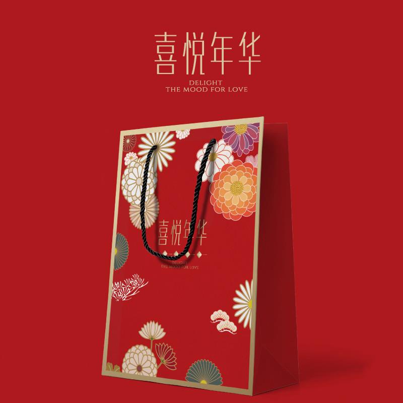 中国风送礼礼品袋喜庆纸袋酒包装袋袋子定 制
