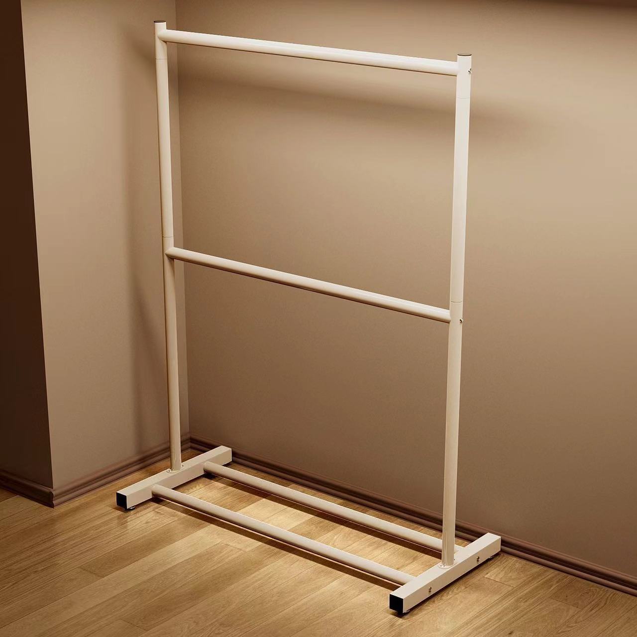 Simple Indoor Balcony Clothes Drying Rack for Home Use, Mobile Clothes Hanger for Student Dormitory, Floor-Standing Clothes Rack