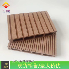 厂家直售户外塑木地板 别墅花园防腐生态木板 强化木塑板在线压花