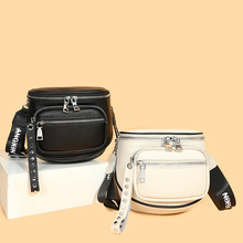 跨境新款韩版潮流真皮女包时尚休闲户外旅行单肩斜跨女士腰包bags