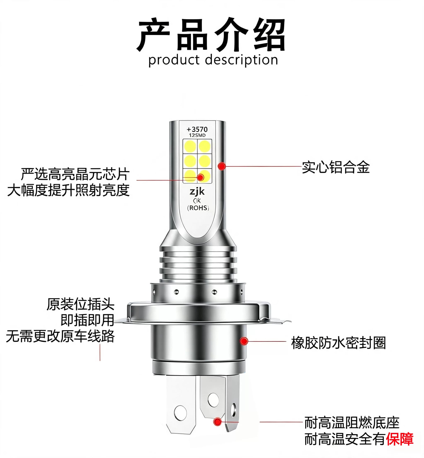 Cross-Border Hot-Selling Car Lights, Plug-In H7H11 Ultra-Bright Spotlight Mini-Sized Car Led Headlights, Dropshipping Available