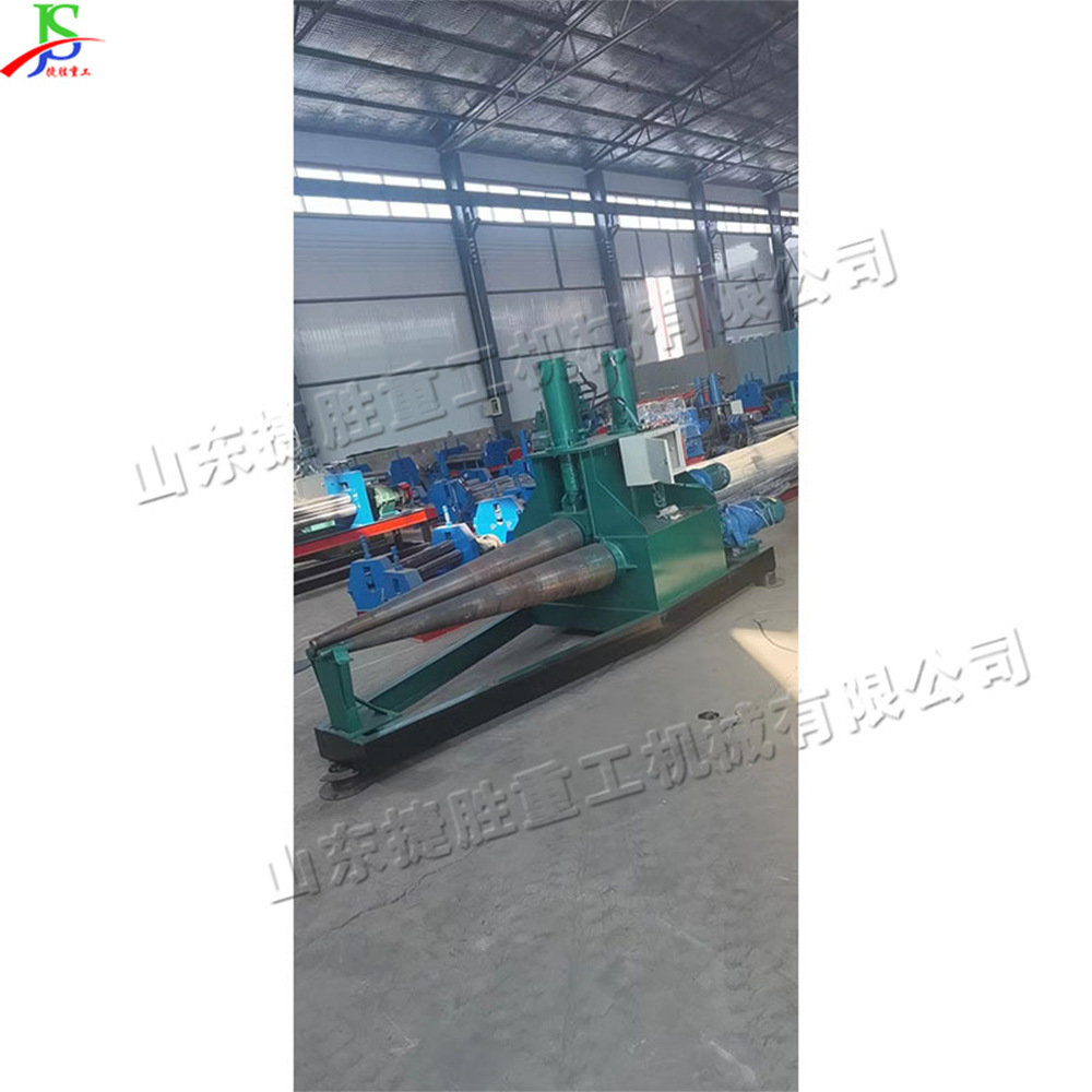 Máquina de bobinado de chapa metálica eléctrica de tres rodillos tipo chapa de hierro cono formando máquina horizontal de bobinado de chapa de acero inoxidable