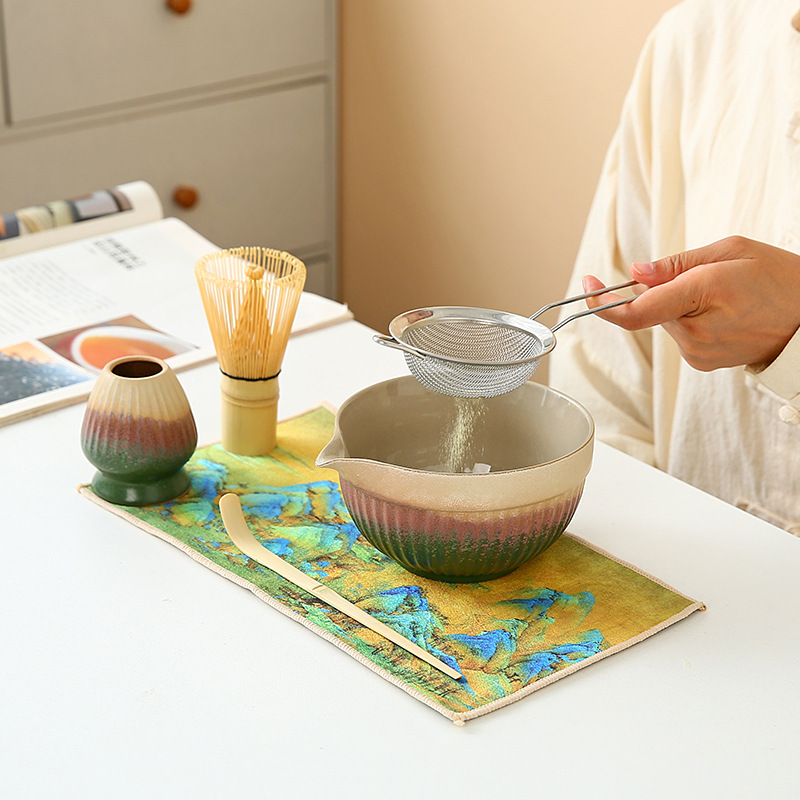 日本製抹茶茶器の国境を越えた特別供給 インスタイル 5点セット 4点セット ギフトボックス 茶筅 百本立 新製品 茶筅スタンド|undefined