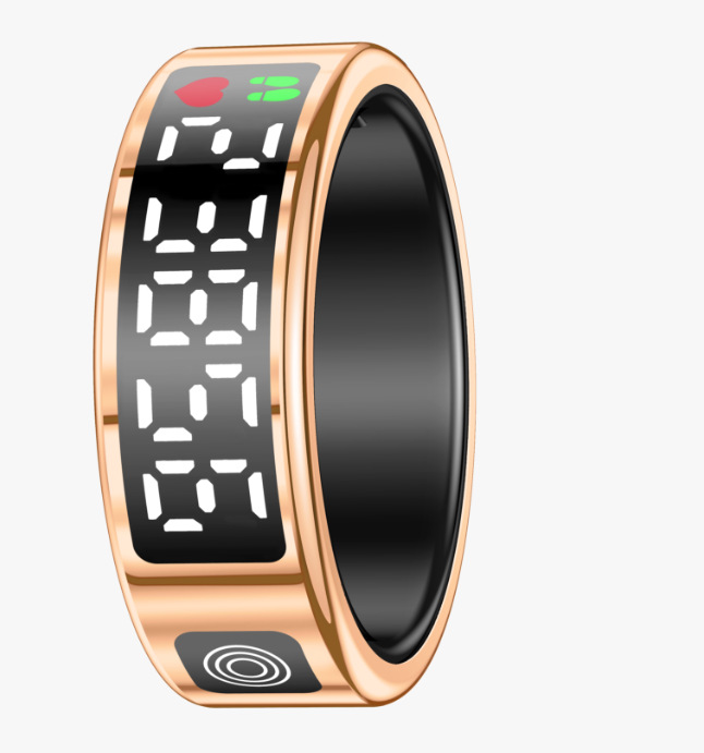 Transfronterizo SR08 anillo frecuencia cardíaca oxígeno ejercicio sueño monitoreo de salud cepillo de vibración pulso táctil inteligente portátil