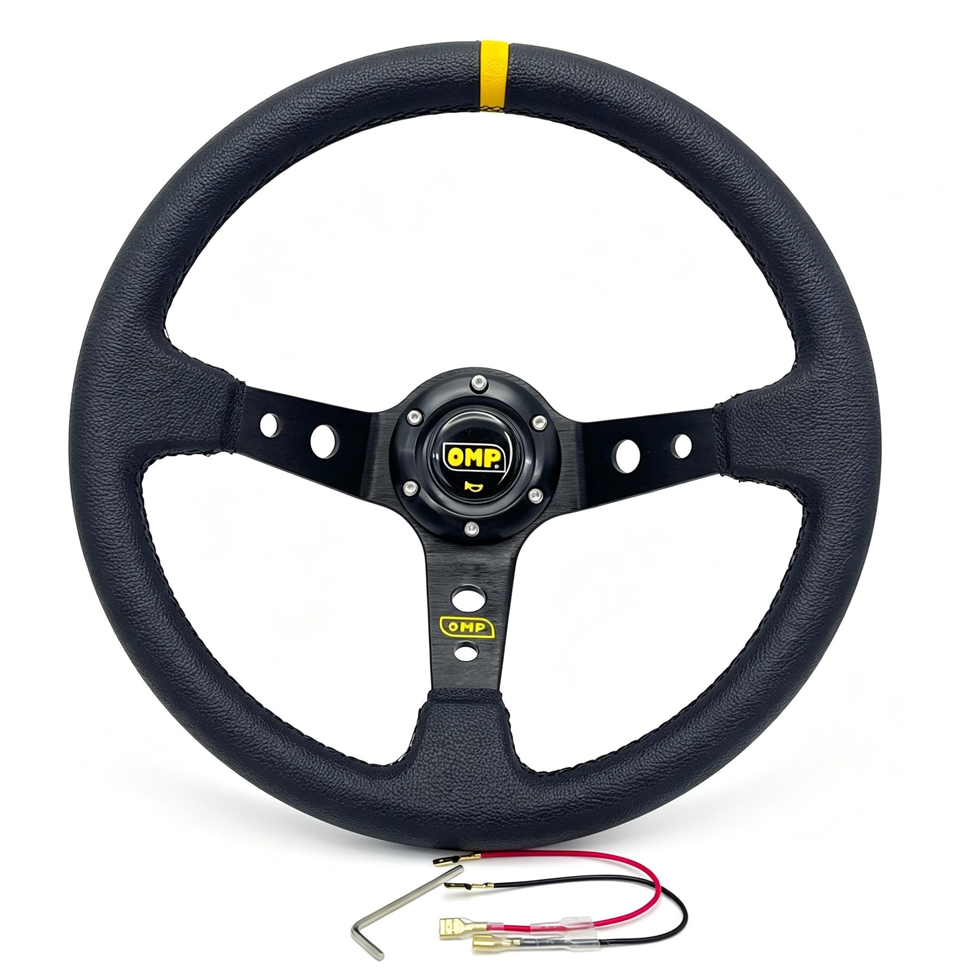 Car modification steering wheel 14inch PVC personalized racing steering wheel 350mm lychee pattern universal racing wheel