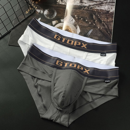 GTOPX MAN new men's single-layer U-convex enlarged pouch sweat-absorbent breathable briefs underwear