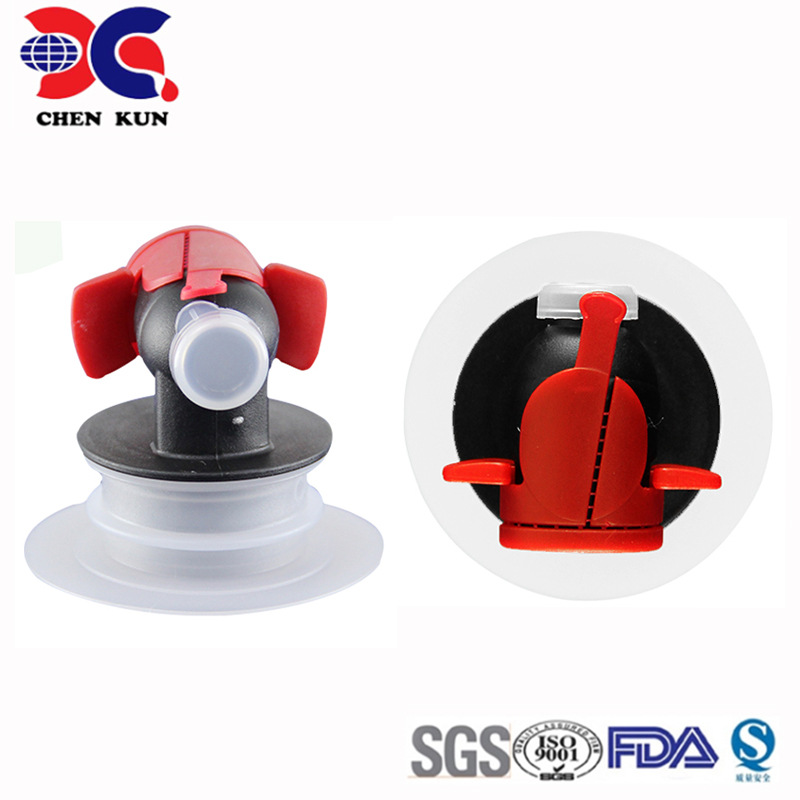 厂家蝶形阀连接器盒中袋红酒vitop嘴盖BIB袋塑料阀门蝴蝶阀食品级