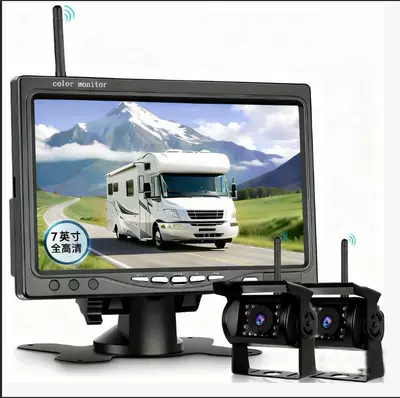 Cross-Border 7inch Digital Wireless Vehicle Display Monitors, Wireless Reversing Images for Trucks, Wireless Reversing Cameras for Buses (Car display)