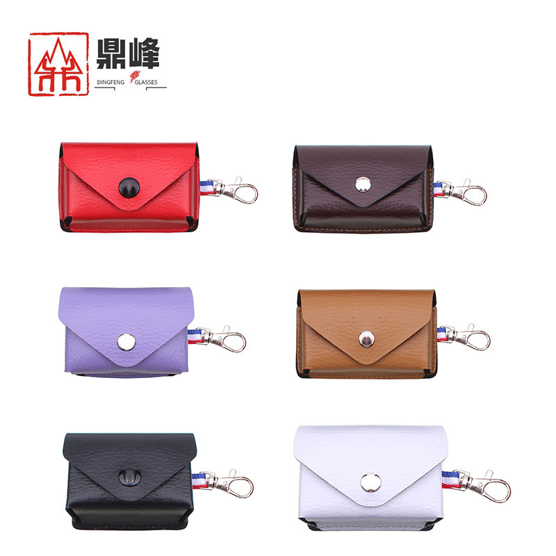 2022 new folding presbyopic glasses case portable horizontal hanging belt button presbyopic glasses case Wholesale