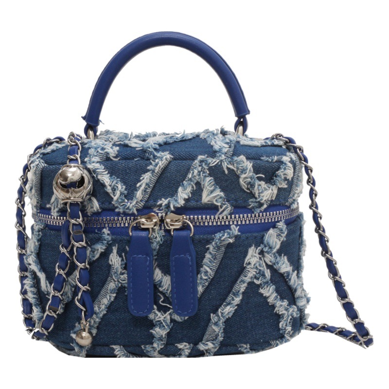 Bolso de mano con borlas de diseño exclusivo, bolso cuadrado pequeño para mujer, modelo nuevo 2024, bolso bandolera con cadena, diseño de cadena image 1
