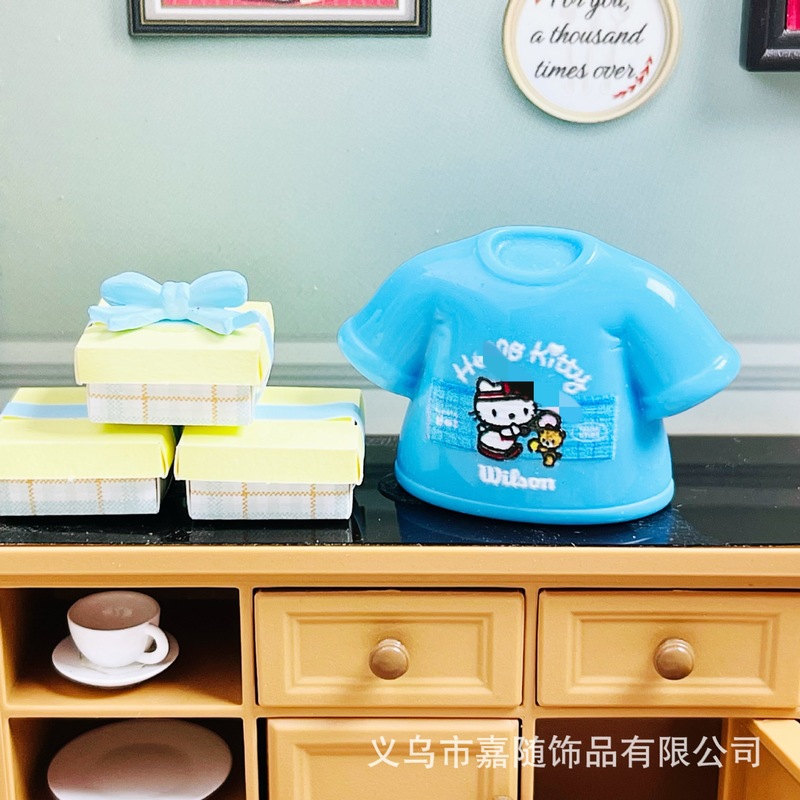 微缩树脂仿真日系KT短袖T恤 DIY饰品配件便利店迷你超市dollhouse|undefined