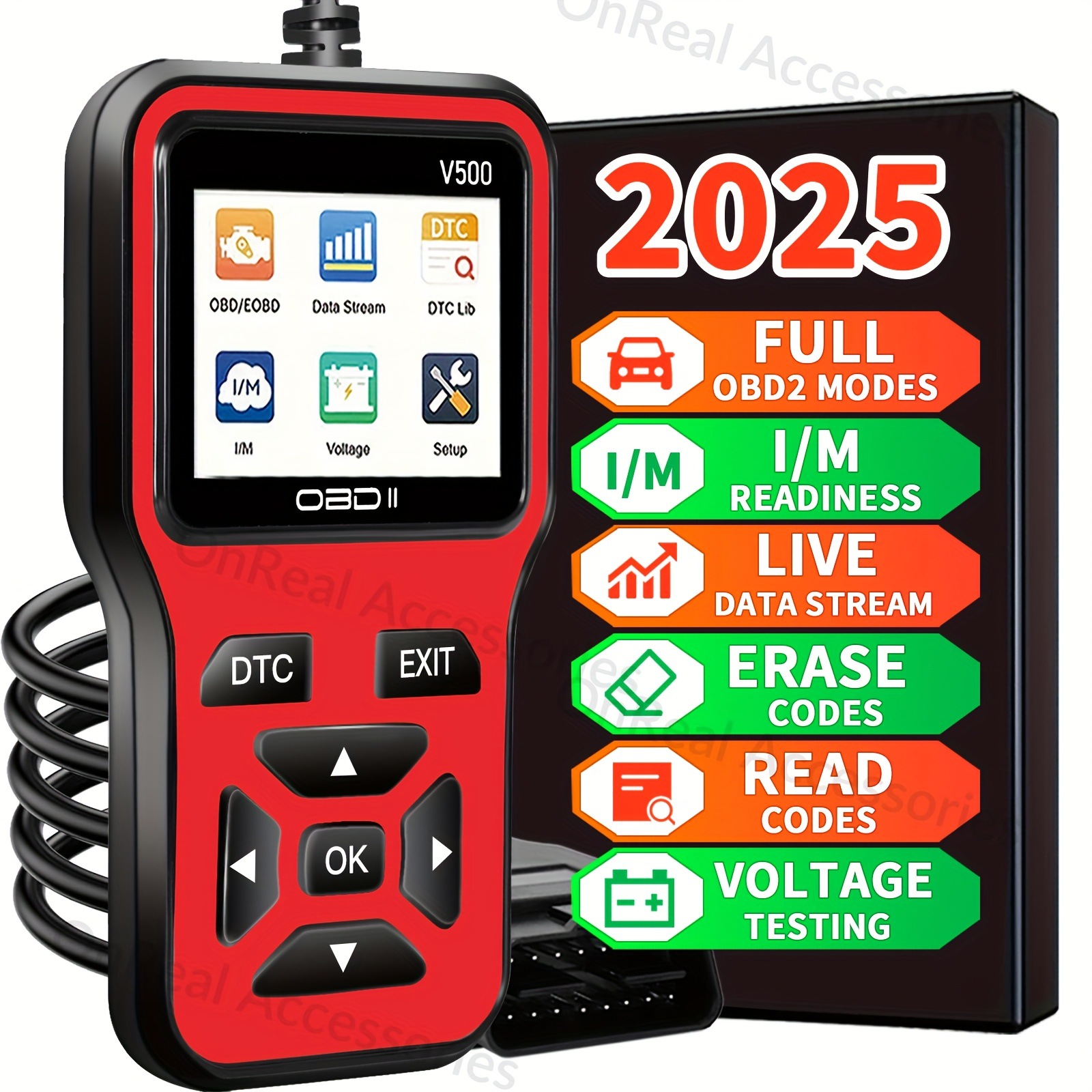 V500 Car Fault Detector Diagnostic Instrument Obd2 Decoder Eraser Universal Display Accurate Decoding