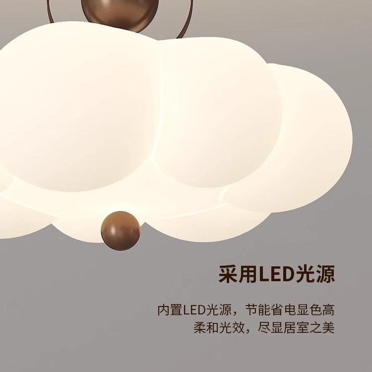 [Seleccionado] Lámpara de techo de estilo crema medieval, diseñador estadounidense, sala de princesa, lámpara de protección ocular de espectro completo, marrón