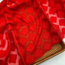 全涤金属丝菱形格子剪花雪纺布料 雪纺连衣裙 古风汉服 童装面料