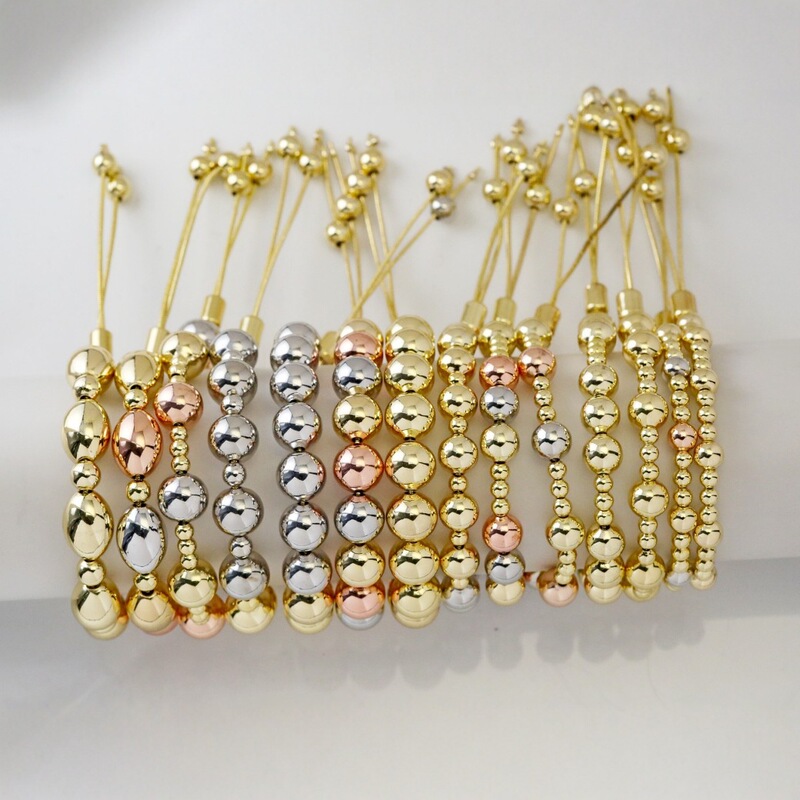 ETSY cross-border hot copper multi-color copper beads beaded bracelet bracelet female fashion Joker source factory wholesale ETSY cross-border hot copper multi-color copper beads beaded bracelet bracelet female fashion Joker source factory wholesale