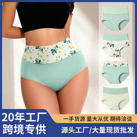 跨境爆款女士内裤纯棉内裤少女小清新印花抗菌裆透气三角裤女批发