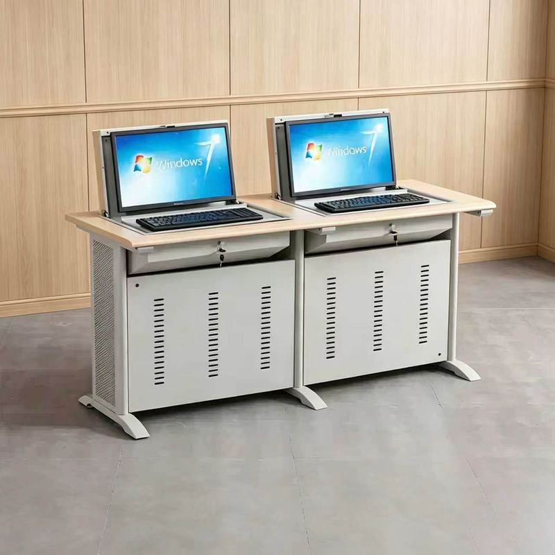 Flip-Up Computer Desk, School Multimedia Conference Table, Hidden Monitor Table, Training and Study Table, Commercial Office Desk Flip-Up Computer Desk, School Multimedia Conference Table, Hidden Monitor Table, Training and Study Table, Commercial Office Desk