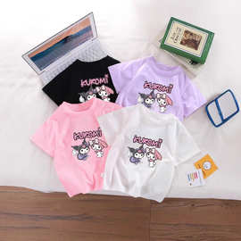 儿童宝宝短袖T恤2025新款女童纯棉上衣中大童女孩夏季可爱潮衣服