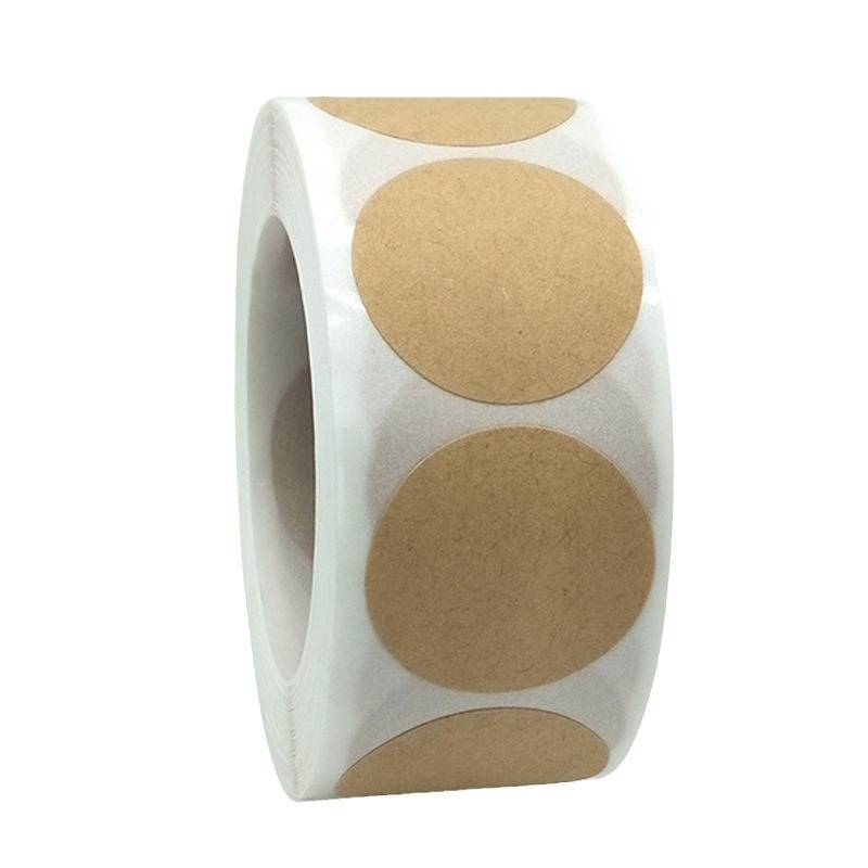 Cross -border explosion cowhide paper round non -dry glue festival decorative baking stickers 5