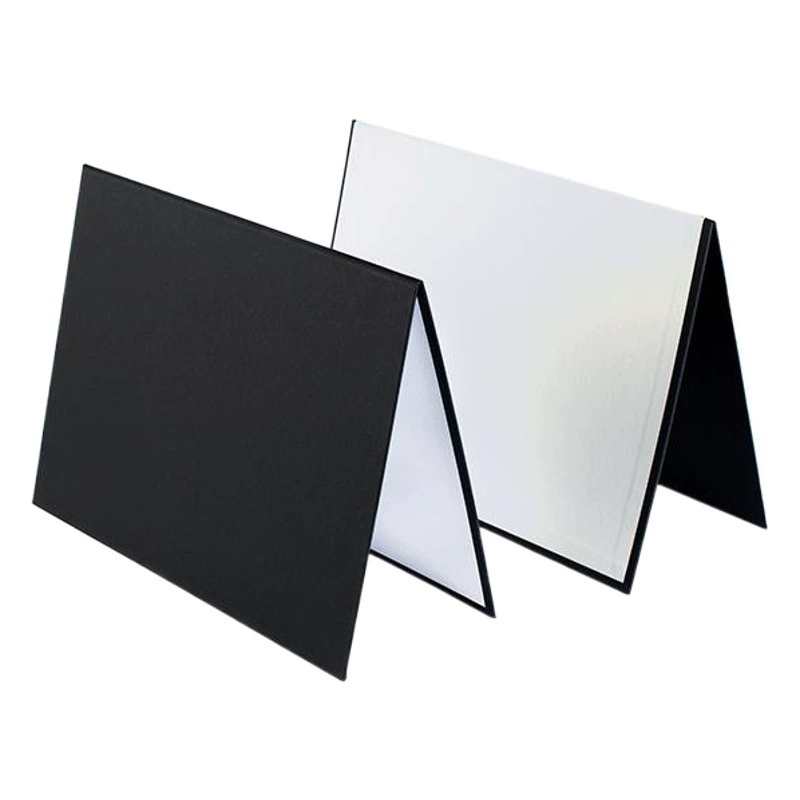 Стоящий складной утолщенный отражатель для фотосъемки формата А4 Натюрморт Продукт Светонаполненный крючок для фотосъемки Жесткий картонный фон с черно-белым краем