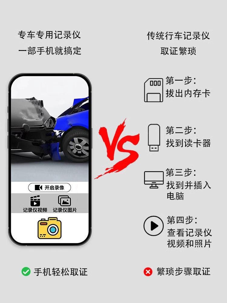Network about the car inside and outside the car after the three recording driving recorder 2K ultra high definition infrared night vision wireless WIFI parking monitoring