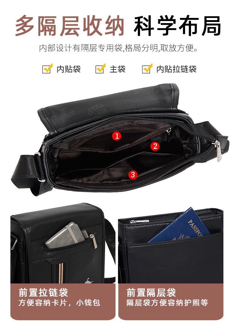 Japanischer und koreanischer neuer Stil Herren Modemarke Schultertasche modische kleine Tasche Mini-Rucksack leicht einfach bequem Crossbody-Tasche Geschäftstasche