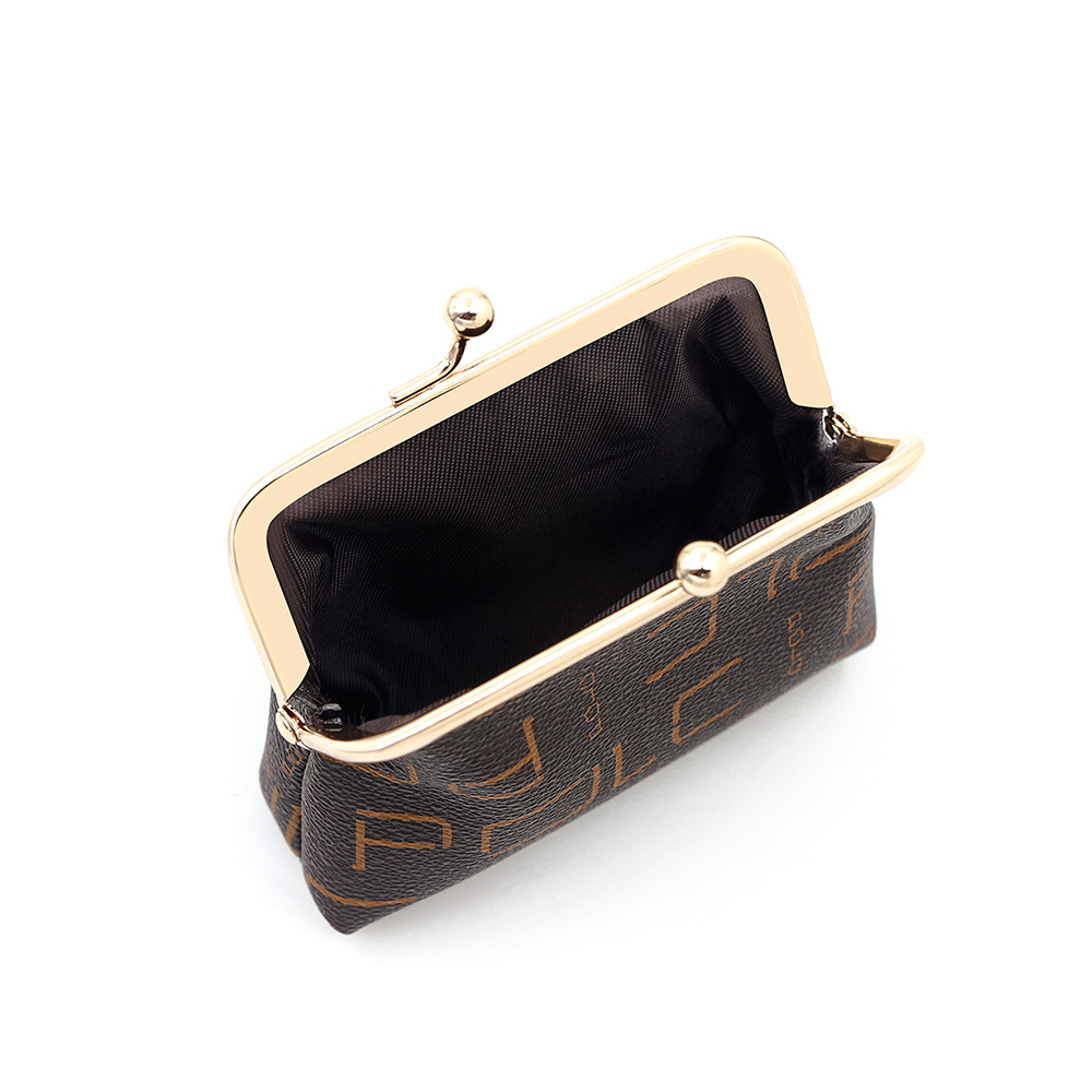 Bolsas de tarjetas de letras retro europeas y americanas bolsas de cambio impresión de gran capacidad de oro bolsas de auriculares bolsas de monedas bolsas de lápiz labial