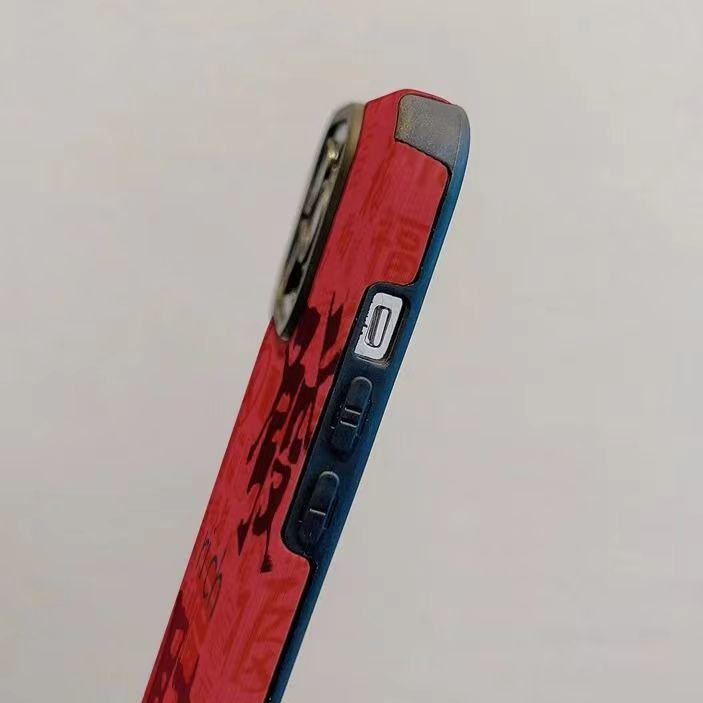 Cover per telefono in pelle rossa per iphone 15 pro max_voghion.com