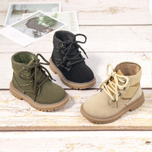 2022冬季 跨境兒童馬丁靴厚底增高童皮靴 軟底防滑舒適童鞋戰狼靴