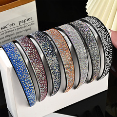 法式復古滿鑽發箍女水鑽帶齒防滑髮夾簡約氣質拼色輕奢風頭箍頭飾