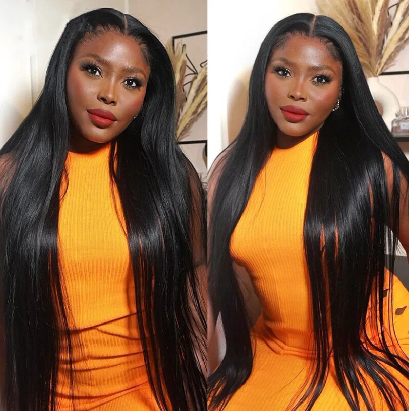 Front lace wig 2023 AliExpress new wig medium long straight hair African wig factory in stock wholesale Front lace wig 2023 AliExpress new wig medium long straight hair African wig factory in stock wholesale