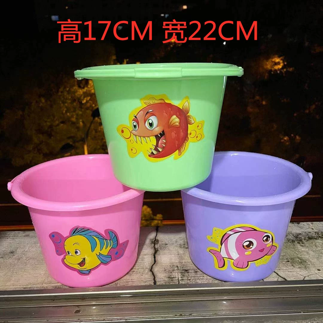 Пластиковая детская игрушка для игры в воде, семейный пляжный круглый ведро, оптом