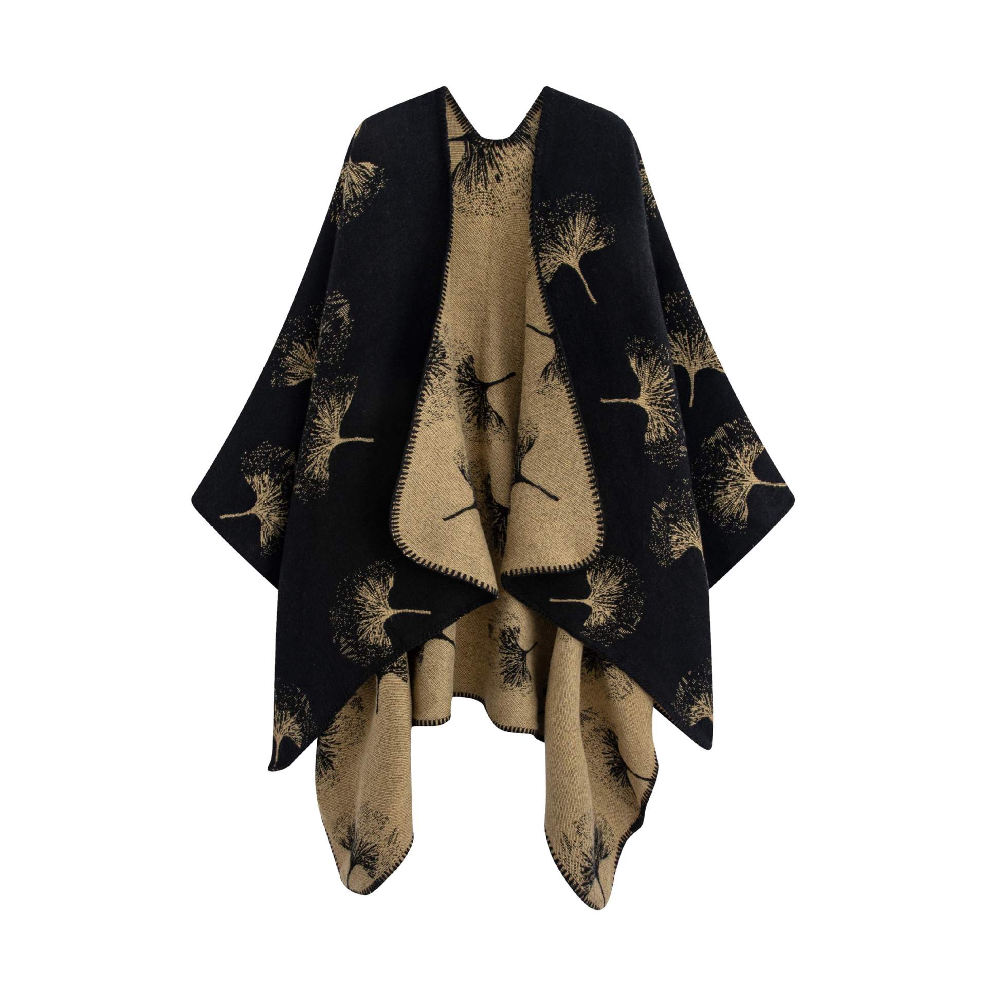 Yunnan Lijiang Qinghai Travel Photography Celebrity Ethnic Style Shawl Cloak for Women, Autumn and Winter Thickened Coat Cape for Men