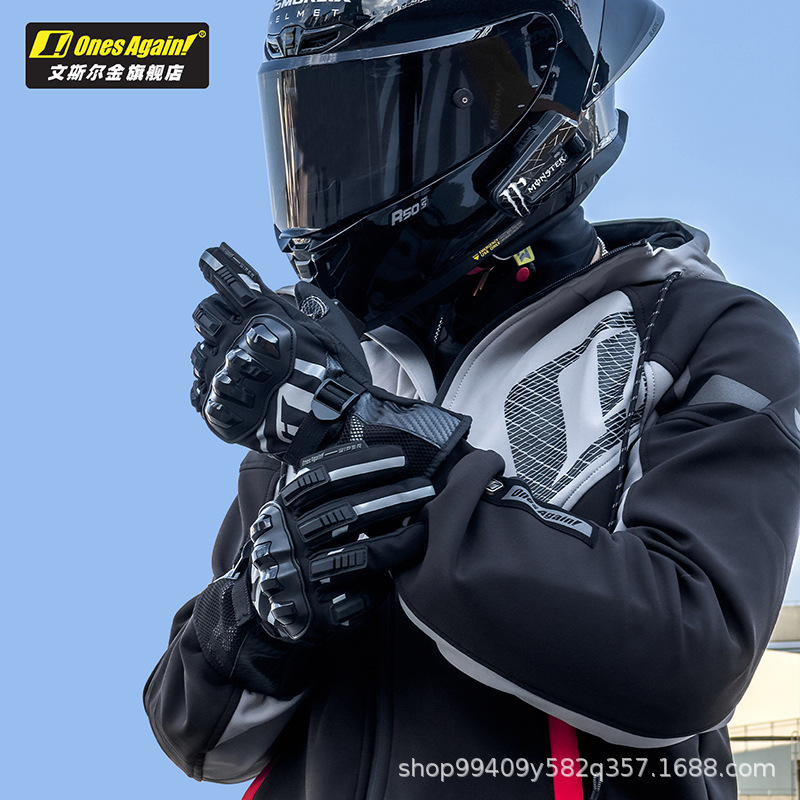 OnesAgain! 가을과 겨울 오토바이 승마 장갑 따뜻한 전기 자전거 여성의 보호 남성 오토바이 드롭 방지