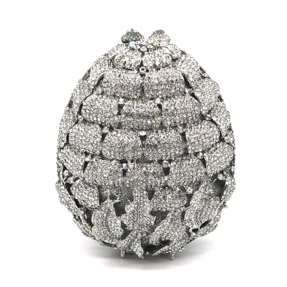 Fuente transfronteriza flor de piña diamante bolsa de cena metal hueco caja dura bolsa de diamantes vestido de fiesta bolsa de mano bolsa de mujer