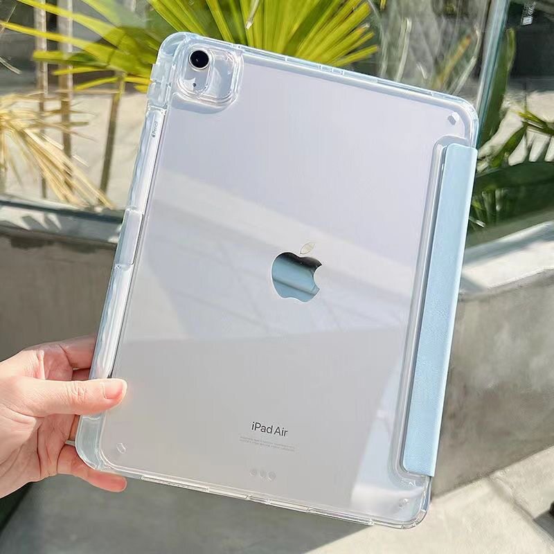 Funda Protectora para iPad Pro 11 10.5 / 10.2 de PC y Acrílico con Ranura para Lápiz, Anti-caídas y Reposo Automático