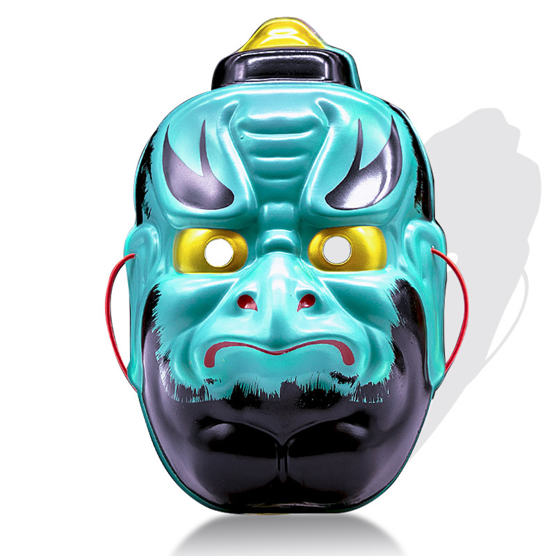 天狗日系能劇マスク牛魔王赤面鬼顔悪魔加硫鞍馬牛角封印赤般若マスク