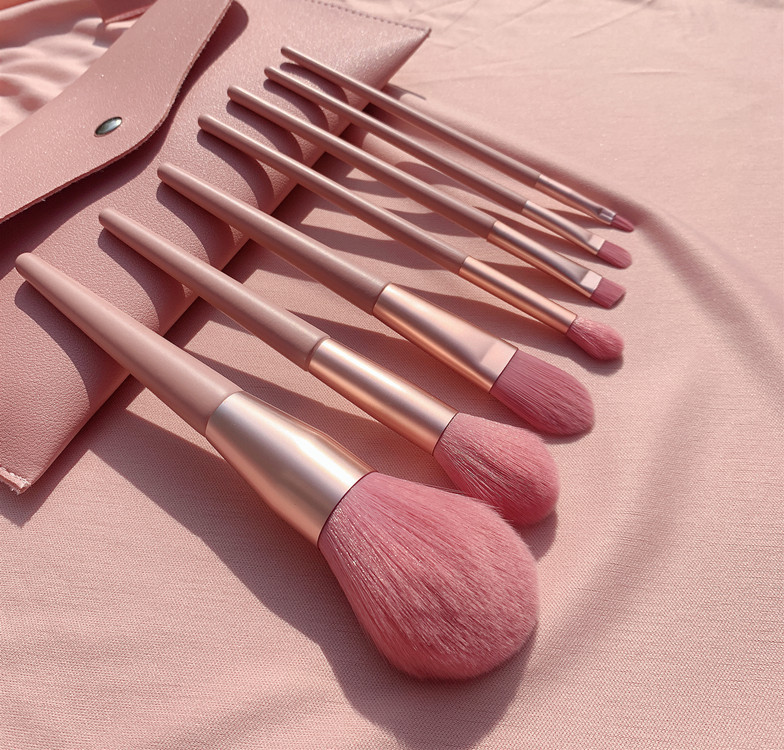 Plastic Handgrip Makeup Brush Handle Type Lady Artificial Fiber Plastic Handgrip Makeup Brushes 1 Set