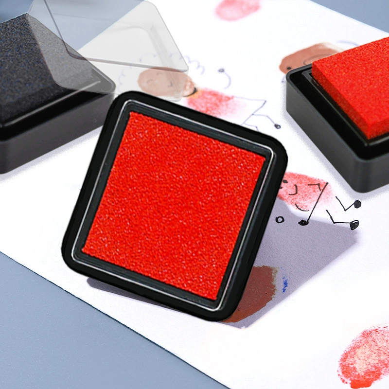 Детский красный 3*3cm печатный стол для печати пальцами