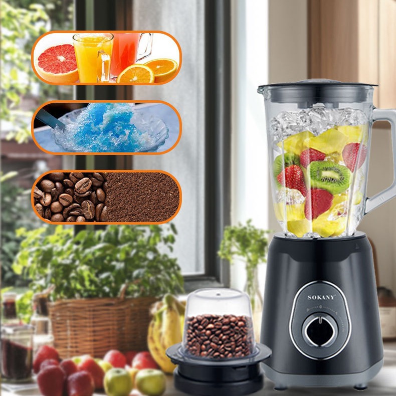 국경 간 SOKANY03045 과즙 짜는기구 주방 가정용 2in1 분쇄 콩 주서 얼음 분쇄기 요리 기계