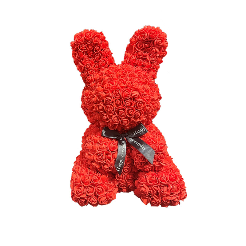 Flor eterna Rose Rabbit 520 Día de San Valentín Regalo de la madre Regalo de cumpleaños para novia Navidad Flor artificial creativa