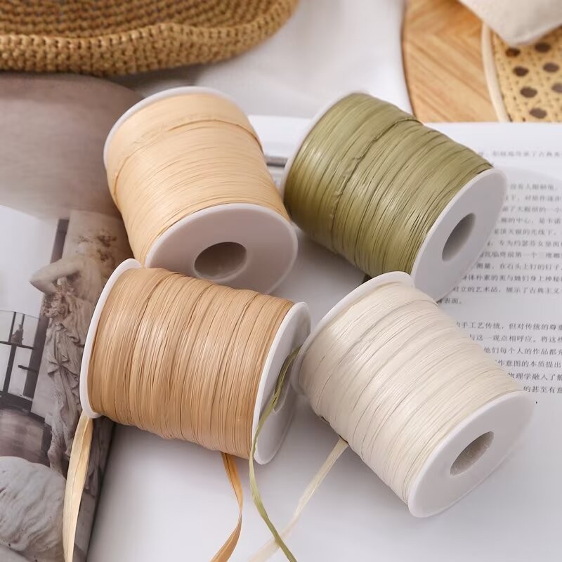 玛特拉菲草线棉草线勾包包材料手工diy钩夏凉帽子编织草编水桶包