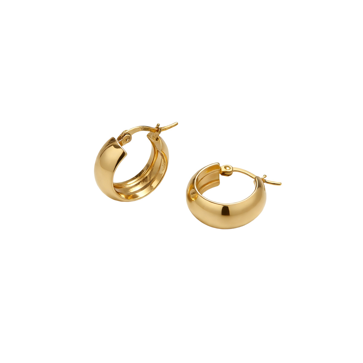 Taina europa y americana orejetas de acero inoxidable, anillo de acero de aluminio, geometría de diseño clásico, orejetas de joyería transfronteriza para mujeres image 6