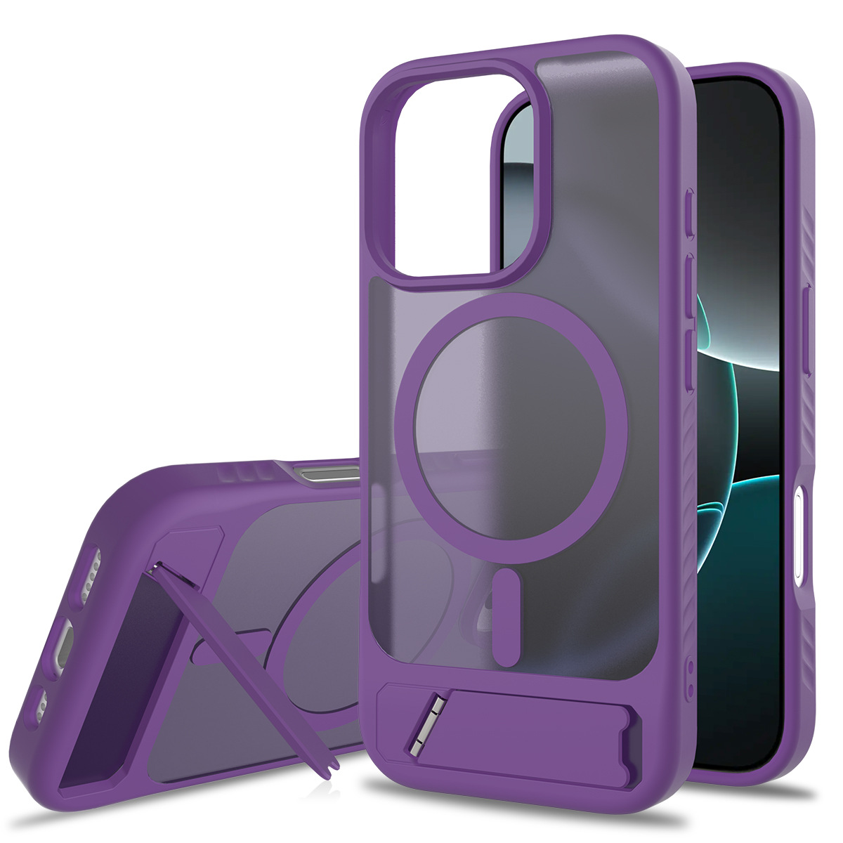 Nuevo tipo de iPhone 16E en forma de soporte de piel 2 - en - 1 a prueba de caídas Apple 16PRO cubierta de succión