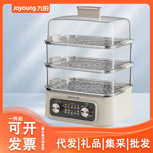 Jiuyang electric steamer 22L three-layer electric steamer multifunctional steam cooker stainless steel steamer DZ220HG-GZ536